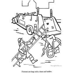 Página para colorir: Caminhão de bombeiros (Transporte) #135844 - Páginas para Colorir Imprimíveis Gratuitamente