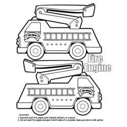 Página para colorir: Caminhão de bombeiros (Transporte) #135847 - Páginas para Colorir Imprimíveis Gratuitamente