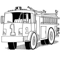 Página para colorir: Caminhão de bombeiros (Transporte) #135849 - Páginas para Colorir Imprimíveis Gratuitamente