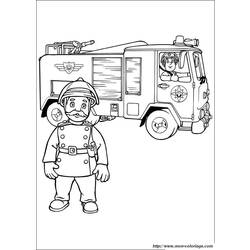 Página para colorir: Caminhão de bombeiros (Transporte) #135862 - Páginas para Colorir Imprimíveis Gratuitamente