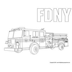 Página para colorir: Caminhão de bombeiros (Transporte) #135869 - Páginas para Colorir Imprimíveis Gratuitamente