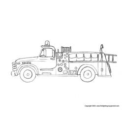 Página para colorir: Caminhão de bombeiros (Transporte) #135870 - Páginas para Colorir Imprimíveis Gratuitamente