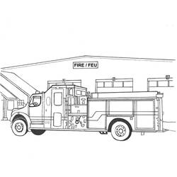 Página para colorir: Caminhão de bombeiros (Transporte) #135871 - Páginas para Colorir Imprimíveis Gratuitamente
