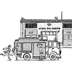Página para colorir: Caminhão de bombeiros (Transporte) #135880 - Páginas para Colorir Imprimíveis Gratuitamente