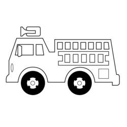 Página para colorir: Caminhão de bombeiros (Transporte) #135890 - Páginas para Colorir Imprimíveis Gratuitamente