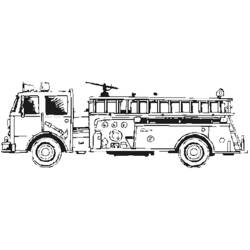 Página para colorir: Caminhão de bombeiros (Transporte) #135896 - Páginas para Colorir Imprimíveis Gratuitamente