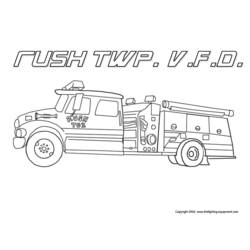 Página para colorir: Caminhão de bombeiros (Transporte) #135911 - Páginas para Colorir Imprimíveis Gratuitamente