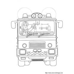 Página para colorir: Caminhão de bombeiros (Transporte) #136010 - Páginas para Colorir Imprimíveis Gratuitamente