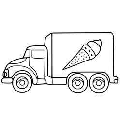 Desenhos para colorir: Caminhão de Sorvete - Páginas para Colorir Imprimíveis Gratuitamente