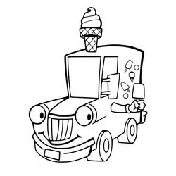 Desenho Caminhão de Sorvete (Transporte) #213377 para imprimir e colorir