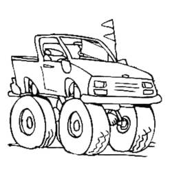 Página para colorir: caminhão-monstro (Transporte) #141319 - Páginas para Colorir Imprimíveis Gratuitamente
