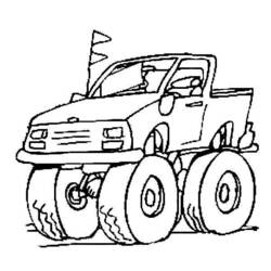 Página para colorir: caminhão-monstro (Transporte) #141357 - Páginas para Colorir Imprimíveis Gratuitamente
