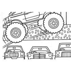 Página para colorir: caminhão-monstro (Transporte) #141391 - Páginas para Colorir Imprimíveis Gratuitamente