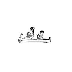 Página para colorir: Canoa / Barco a Remo (Transporte) #142200 - Páginas para Colorir Imprimíveis Gratuitamente