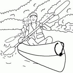 Página para colorir: Canoa / Barco a Remo (Transporte) #142402 - Páginas para Colorir Imprimíveis Gratuitamente