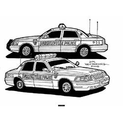 Página para colorir: carro de polícia (Transporte) #142951 - Páginas para Colorir Imprimíveis Gratuitamente