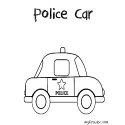 Página para colorir: carro de polícia (Transporte) #143027 - Páginas para Colorir Imprimíveis Gratuitamente