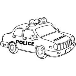 Página para colorir: carro de polícia (Transporte) #143035 - Páginas para Colorir Imprimíveis Gratuitamente