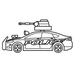 Página para colorir: Carro de Polícia (Transporte) #198517 - Páginas para Colorir Imprimíveis Gratuitamente