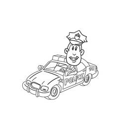 Página para colorir: Carro de Polícia (Transporte) #198519 - Páginas para Colorir Imprimíveis Gratuitamente