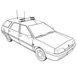 Página para colorir: Carro de Polícia (Transporte) #198520 - Páginas para Colorir Imprimíveis Gratuitamente