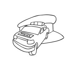 Página para colorir: Carro de Polícia (Transporte) #198521 - Páginas para Colorir Imprimíveis Gratuitamente