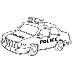 Página para colorir: Carro de Polícia (Transporte) #198523 - Páginas para Colorir Imprimíveis Gratuitamente