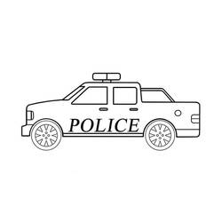 Página para colorir: Carro de Polícia (Transporte) #198526 - Páginas para Colorir Imprimíveis Gratuitamente