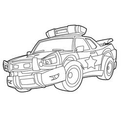Página para colorir: Carro de Polícia (Transporte) #198527 - Páginas para Colorir Imprimíveis Gratuitamente