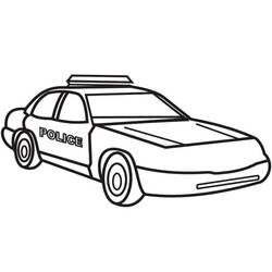 Página para colorir: Carro de Polícia (Transporte) #198535 - Páginas para Colorir Imprimíveis Gratuitamente