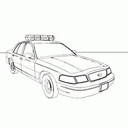 Página para colorir: Carro de Polícia (Transporte) #198536 - Páginas para Colorir Imprimíveis Gratuitamente