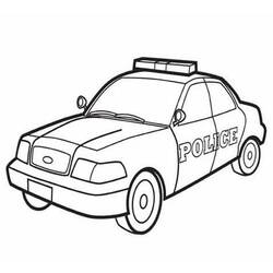 Página para colorir: Carro de Polícia (Transporte) #198537 - Páginas para Colorir Imprimíveis Gratuitamente