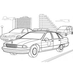 Página para colorir: Carro de Polícia (Transporte) #198540 - Páginas para Colorir Imprimíveis Gratuitamente