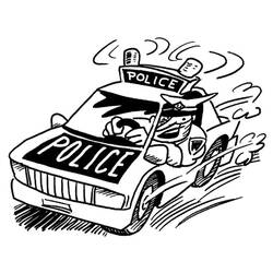 Página para colorir: Carro de Polícia (Transporte) #198542 - Páginas para Colorir Imprimíveis Gratuitamente