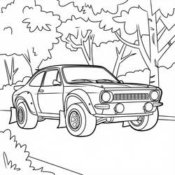 Desenho Carro de Rally (Transporte) #217341 para imprimir e colorir