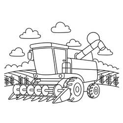 Desenho Colheitadeira Combinada (Transporte) #221900 para imprimir e colorir
