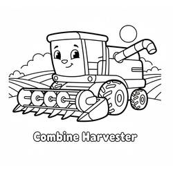 Desenho Colheitadeira Combinada (Transporte) #221909 para imprimir e colorir