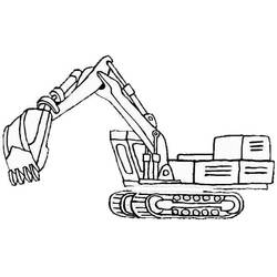 Página para colorir: Escavadeira (Transporte) #187905 - Páginas para Colorir Imprimíveis Gratuitamente