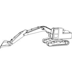 Página para colorir: Escavadeira (Transporte) #187909 - Páginas para Colorir Imprimíveis Gratuitamente