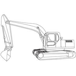 Página para colorir: Escavadeira (Transporte) #187914 - Páginas para Colorir Imprimíveis Gratuitamente