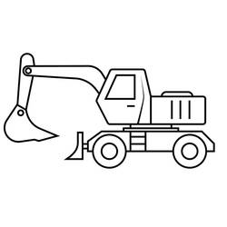 Página para colorir: Escavadeira (Transporte) #187921 - Páginas para Colorir Imprimíveis Gratuitamente