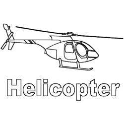 Página para colorir: Helicóptero (Transporte) #136028 - Páginas para Colorir Imprimíveis Gratuitamente