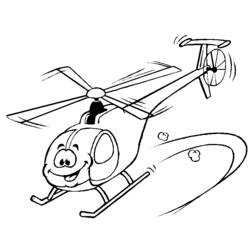 Página para colorir: Helicóptero (Transporte) #136032 - Páginas para Colorir Imprimíveis Gratuitamente