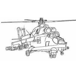 Página para colorir: Helicóptero (Transporte) #136037 - Páginas para Colorir Imprimíveis Gratuitamente