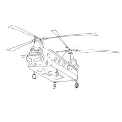 Página para colorir: Helicóptero (Transporte) #136055 - Páginas para Colorir Imprimíveis Gratuitamente