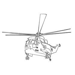 Página para colorir: Helicóptero (Transporte) #136070 - Páginas para Colorir Imprimíveis Gratuitamente