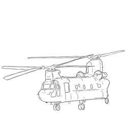 Página para colorir: Helicóptero (Transporte) #136083 - Páginas para Colorir Imprimíveis Gratuitamente