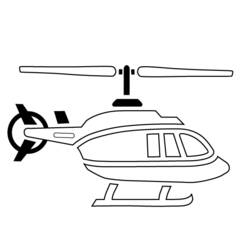 Página para colorir: Helicóptero (Transporte) #136089 - Páginas para Colorir Imprimíveis Gratuitamente