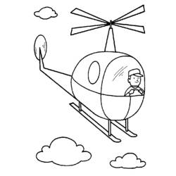 Página para colorir: Helicóptero (Transporte) #136095 - Páginas para Colorir Imprimíveis Gratuitamente