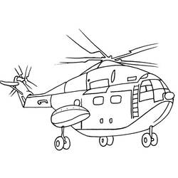 Página para colorir: Helicóptero (Transporte) #136101 - Páginas para Colorir Imprimíveis Gratuitamente